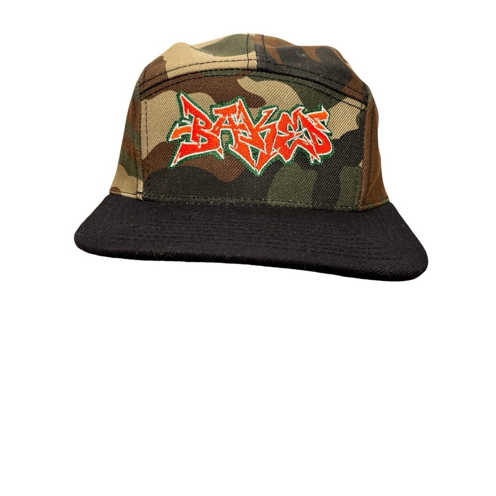Baked 5 Panel Hat Men Camo Grassroots California Strap Back Cap